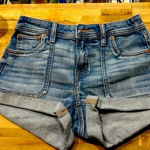 American Eagle Dreamy Drape Stretch Denim Shorts